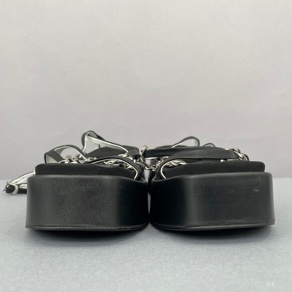 Rag & Bone Logan Platform Sandals Black Size 38.5 Y2K 90s Chunky - Picture 7 of 12